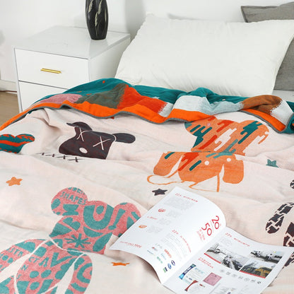 Pure Cotton Cool Summer Violent Bear Coverlet - Harmony Gallery