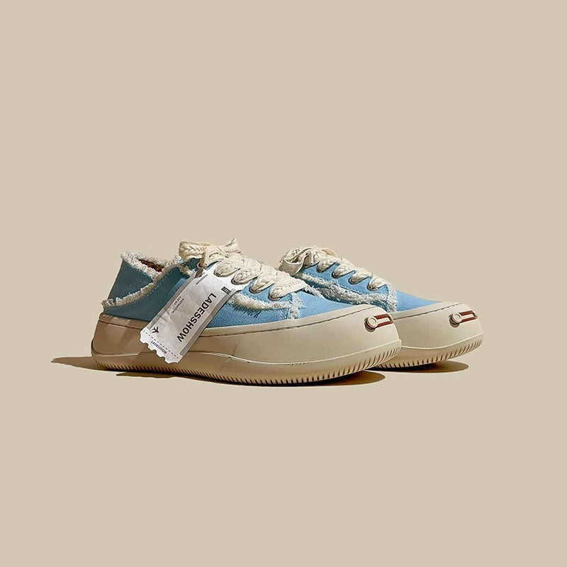 American Canvas Open Smile Thick-Soled Sports Women's Shoes - Harmony Gallery