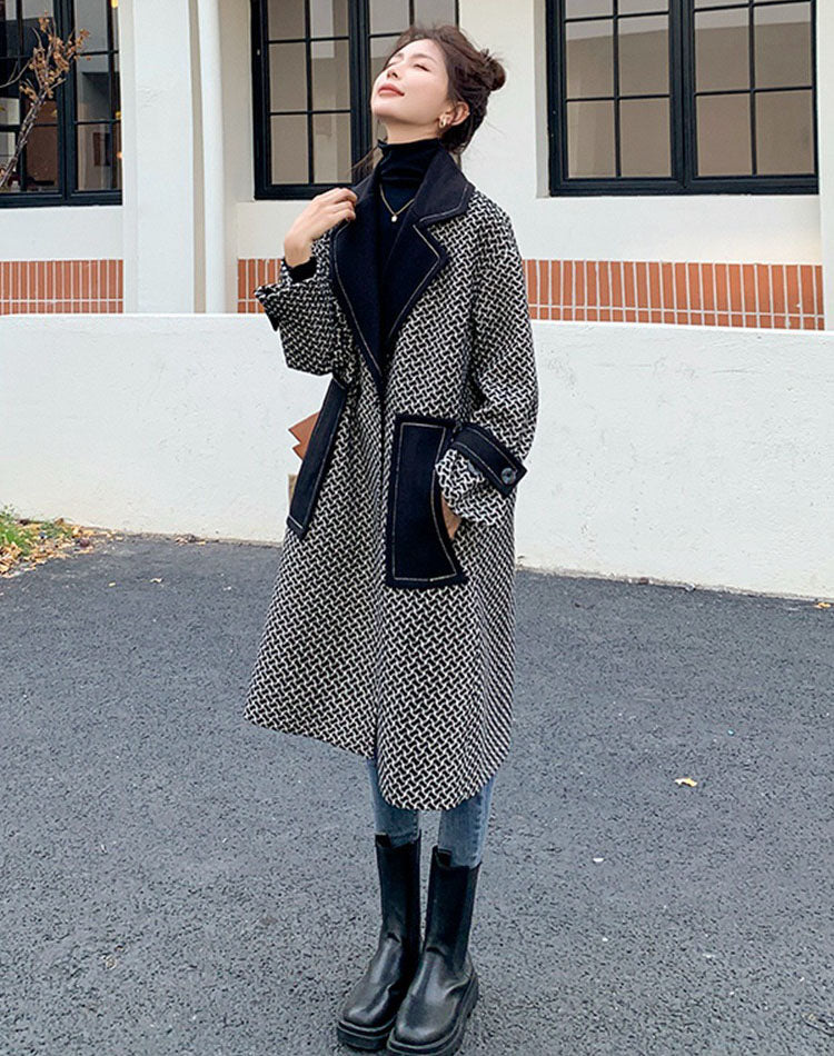 Duffle Winter High-End Thickened Hepburn Woolen Women's Coat - Harmony Gallery