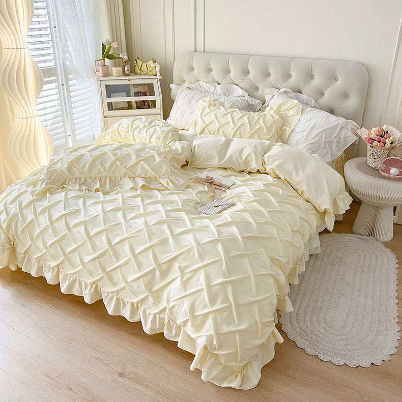 Nordic Light Luxury Princess Pure Cotton Celebrity Four-Piece Bed Set - Harmony Gallery