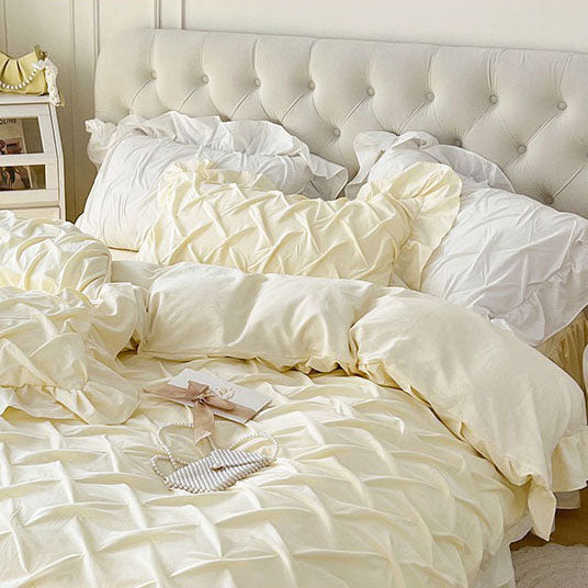 Nordic Light Luxury Princess Pure Cotton Celebrity Four-Piece Bed Set - Harmony Gallery