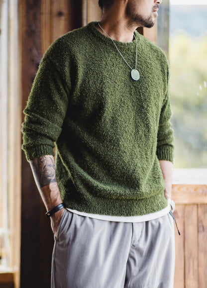 American Retro Three-Dimensional Circle Yarn Warm Men's Sweater - Harmony Gallery