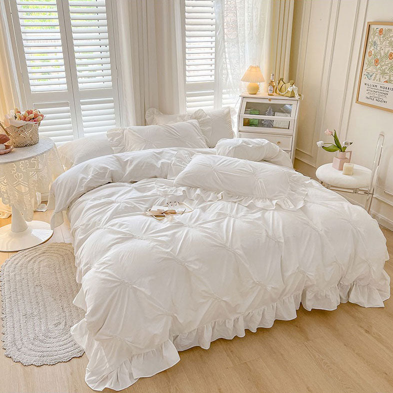 Nordic Light Luxury Princess Pure Cotton Celebrity Four-Piece Bed Set - Harmony Gallery