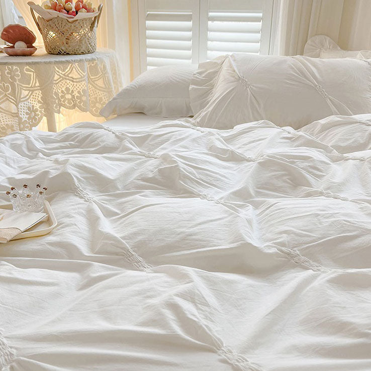 Nordic Light Luxury Princess Pure Cotton Celebrity Four-Piece Bed Set - Harmony Gallery