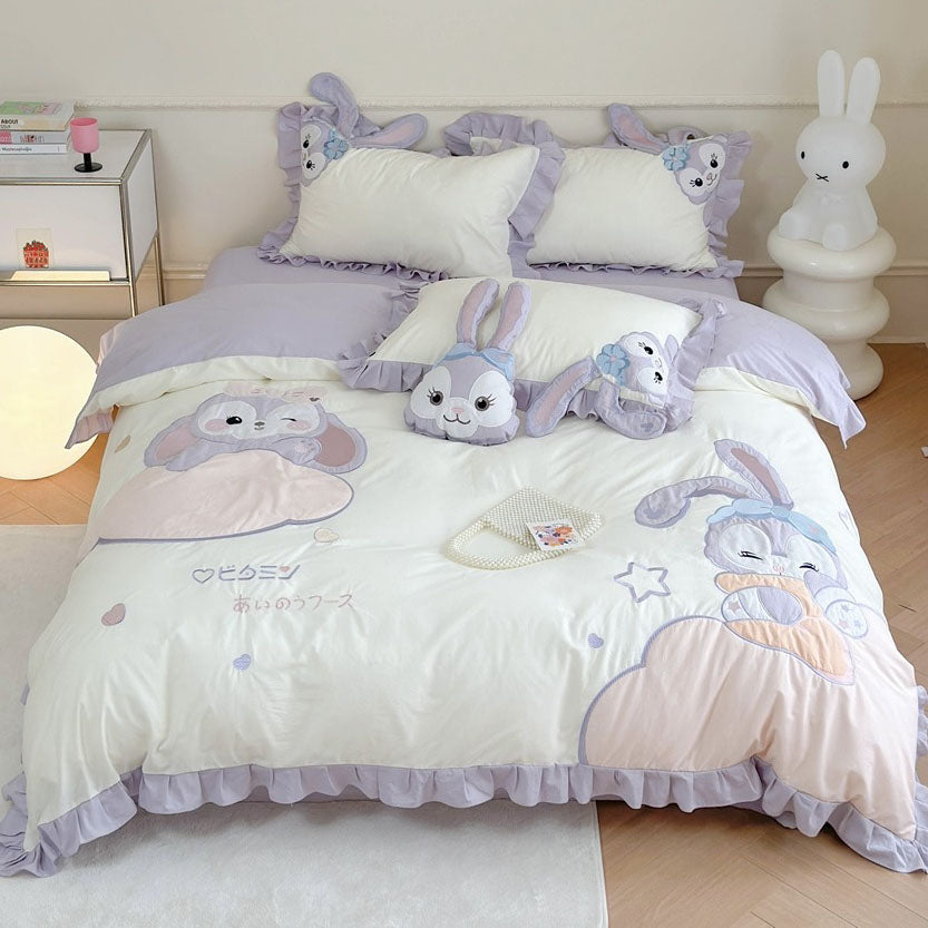 Disney Star Rabbit Four-piece Pure Cotton Cute Cartoon Bed Set - Harmony Gallery