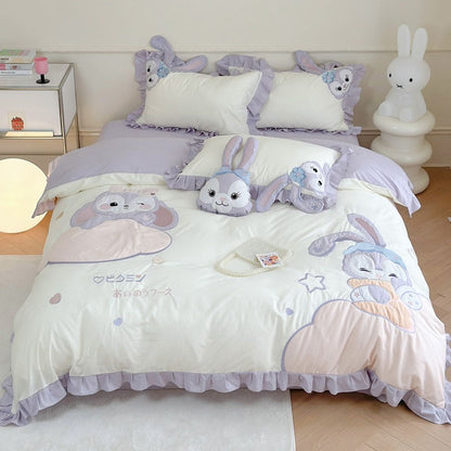 Disney Star Rabbit Four-piece Pure Cotton Cute Cartoon Bed Set - Harmony Gallery