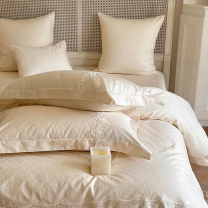 Princess Cotton High-End Lace Soft Embroidered Four-Piece Bed Set - Harmony Gallery