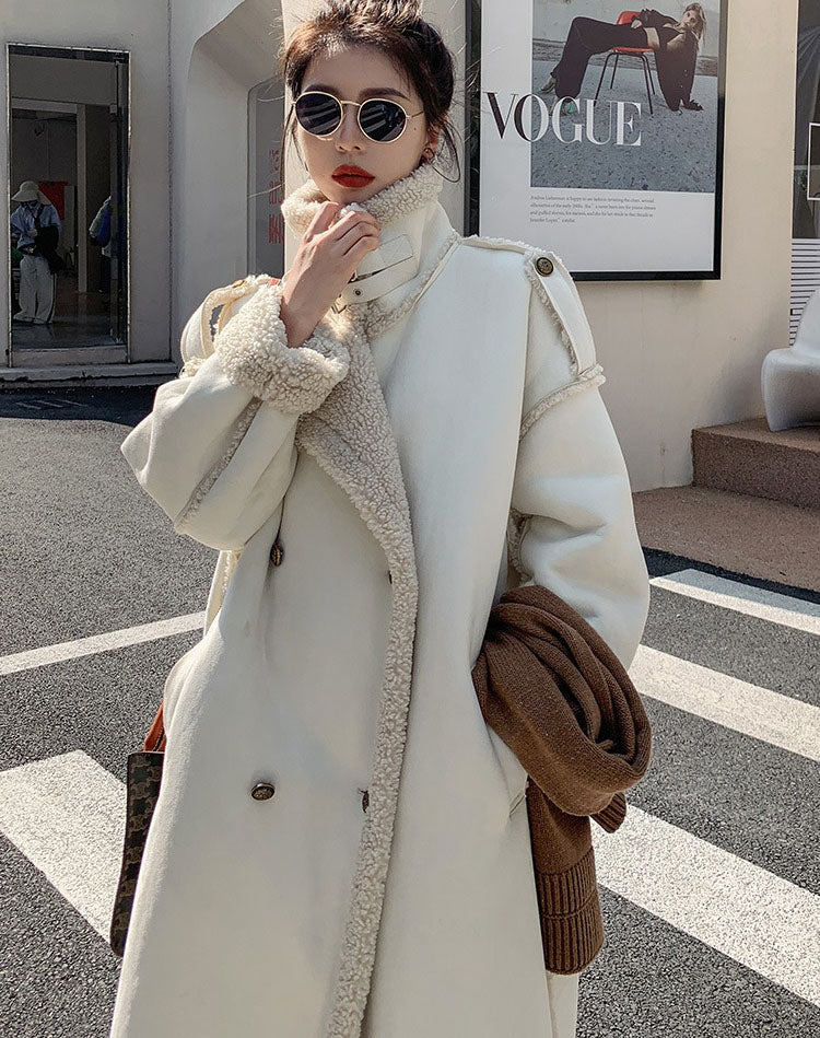 Lamb Wool Hot High-End Velvet Thickened Cotton Women's Coat - Harmony Gallery