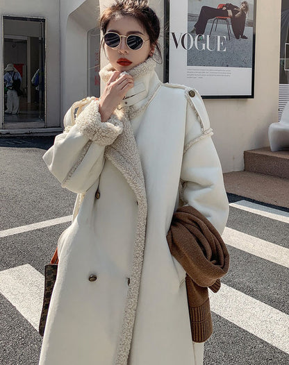 Lamb Wool Hot High-End Velvet Thickened Cotton Women's Coat - Harmony Gallery