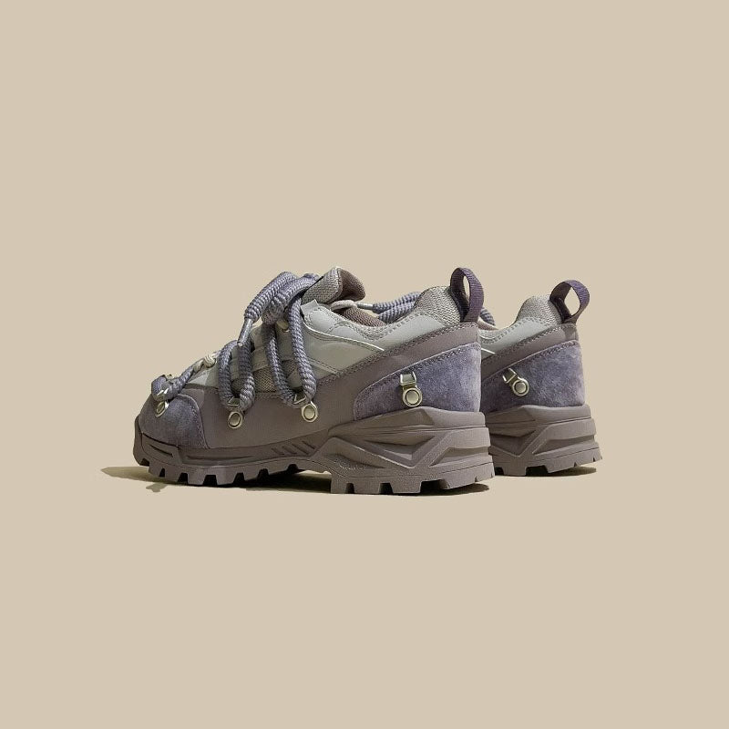 American Strappy Thick-Soled Leather Color-Blocking Sports Women's Shoes - Harmony Gallery