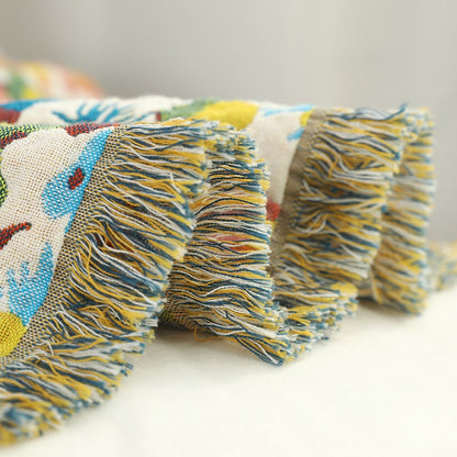 Five-Layer Pure Cotton Summer Cool Floral Coverlet - Harmony Gallery