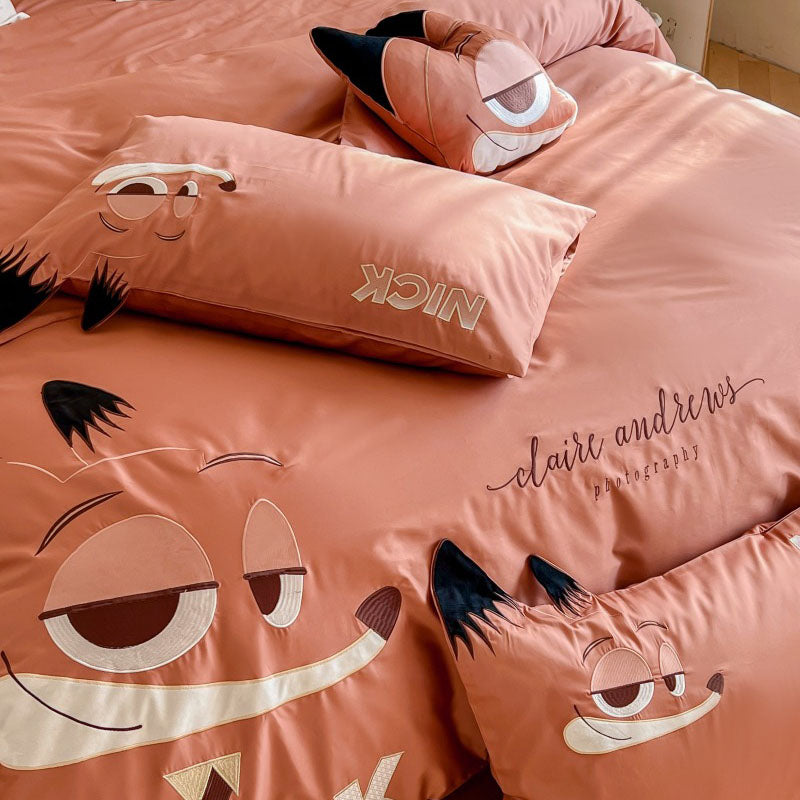 Disney Zootopia Nick Satin Pure Cotton Four-piece Bed Set - Harmony Gallery