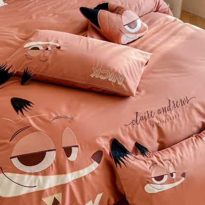 Disney Zootopia Nick Satin Pure Cotton Four-piece Bed Set - Harmony Gallery