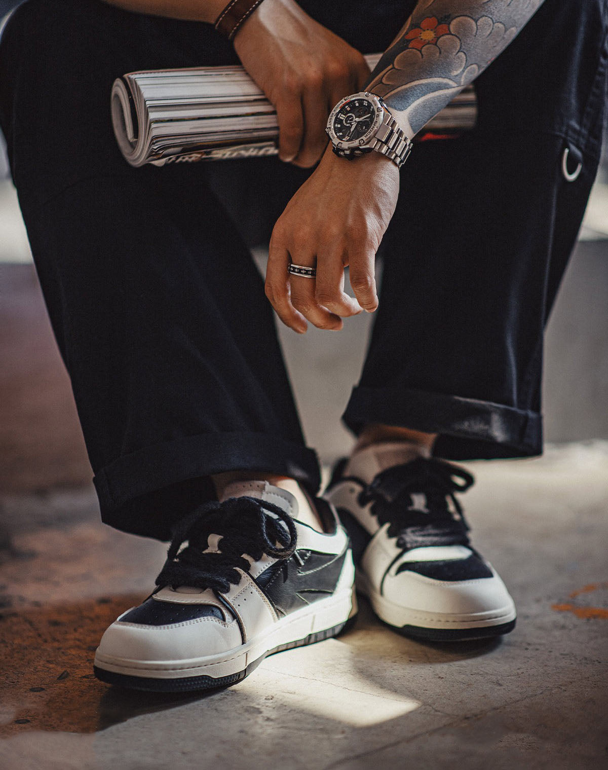 Reverse Panda White Versatile Breathable Sports Men's Casual Shoes - Harmony Gallery