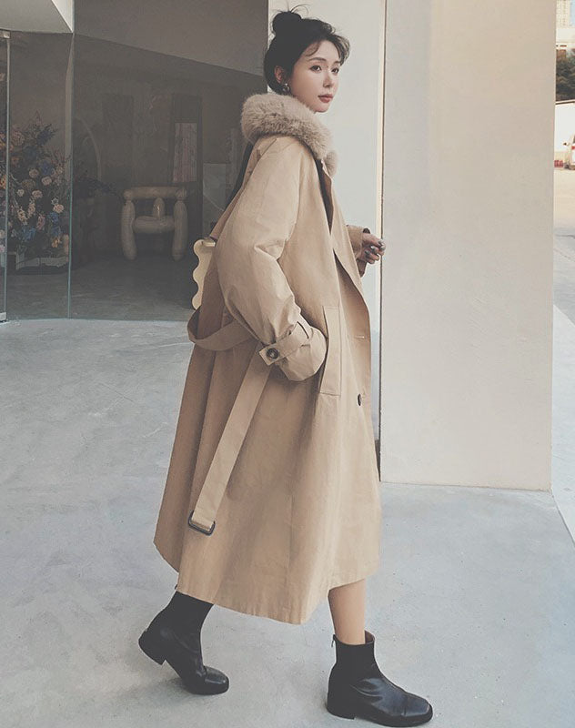 Duck Down Thickened Windbreaker Winter Loose Mid-Length Women's Coat - Harmony Gallery