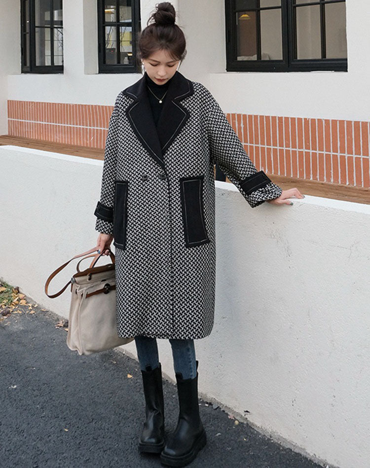 Duffle Winter High-End Thickened Hepburn Woolen Women's Coat - Harmony Gallery