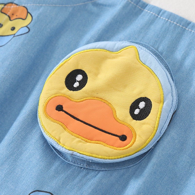 Cute Cartoon Long-Sleeved Spring and Autumn Full Moon Baby Boy's Romper - Harmony Gallery