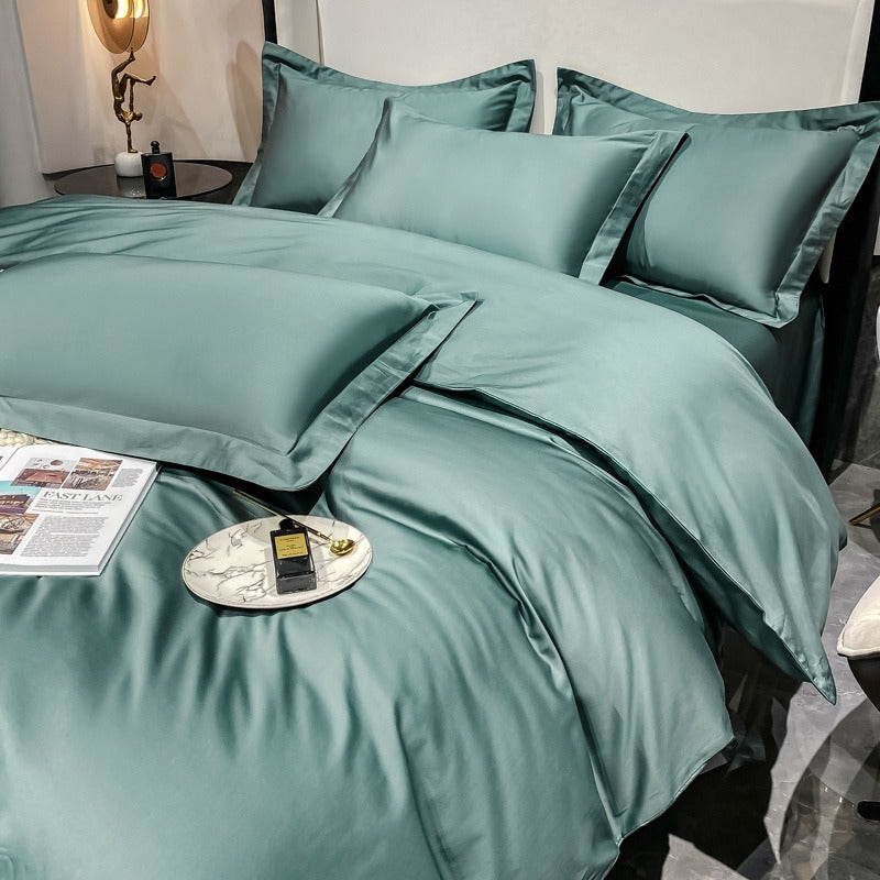 Light luxury Hotel Simple Double-Ply Pure Cotton Four-Piece Bed Set - Harmony Gallery