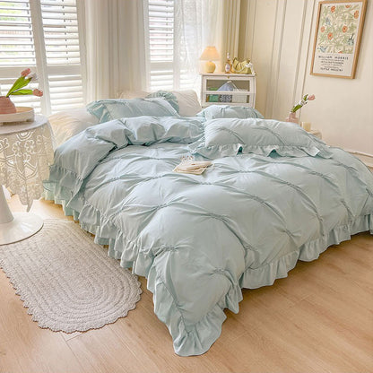 Nordic Light Luxury Princess Pure Cotton Celebrity Four-Piece Bed Set - Harmony Gallery