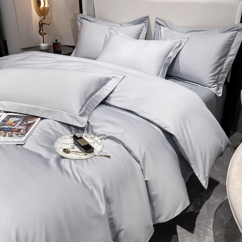 Light luxury Hotel Simple Double-Ply Pure Cotton Four-Piece Bed Set - Harmony Gallery