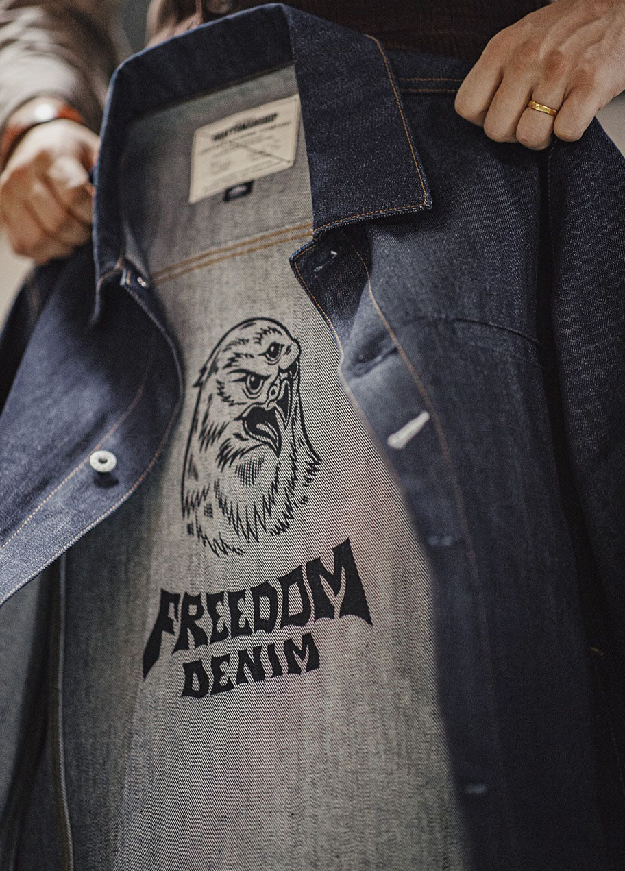 American Retro Workwear Heavyweight Denim Men's Jacket - Harmony Gallery