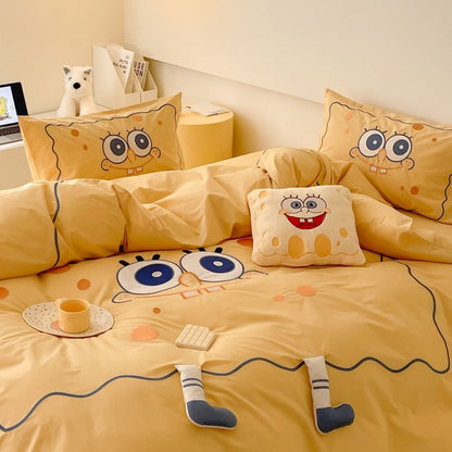 SpongeBob SquarePants Washed Four-Piece Pure Cotton Bed Set - Harmony Gallery