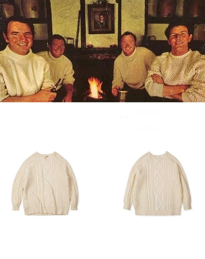 American Retro Cable Alain Fisherman Braided Twist Men's Sweater - Harmony Gallery