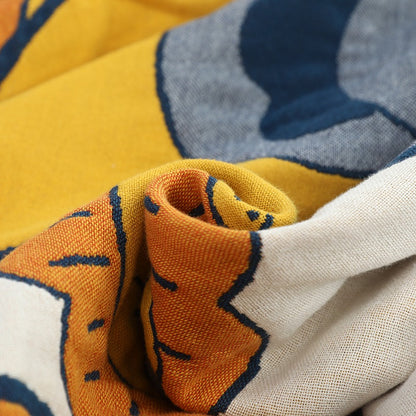 Pure Cotton Six-Layer Summer Air-Conditioning Animal Coverlet - Harmony Gallery