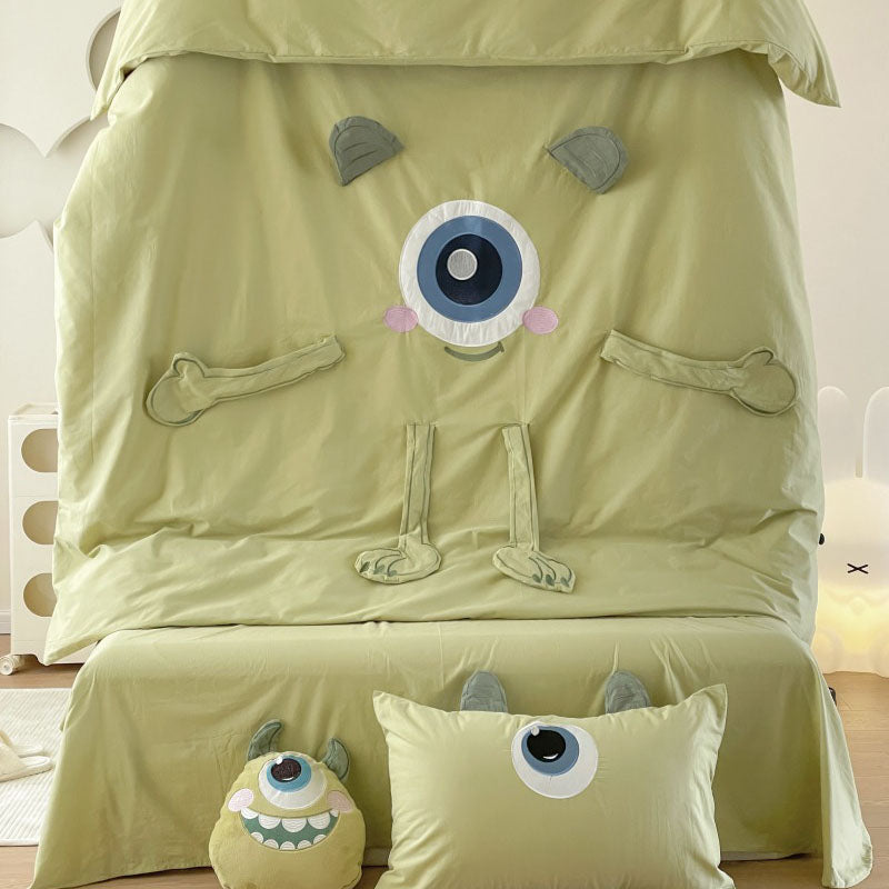 Disney Monsters University Big-Eyed Washed Cotton Four-Piece Bed Set - Harmony Gallery