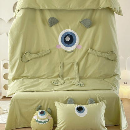 Disney Monsters University Big-Eyed Washed Cotton Four-Piece Bed Set - Harmony Gallery