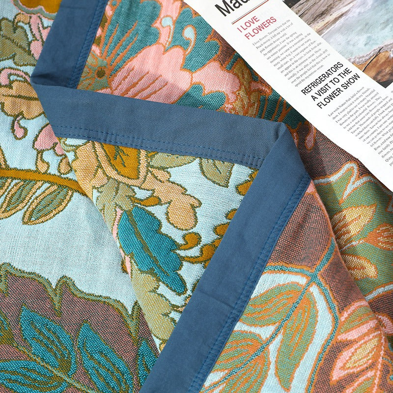 Six-Layer Pure Cotton Summer Cool Floral Coverlet - Harmony Gallery