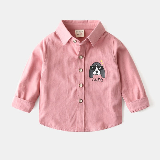 Long-Sleeved New Casual Cotton Lapel Spring Baby Boy's Shirt - Harmony Gallery