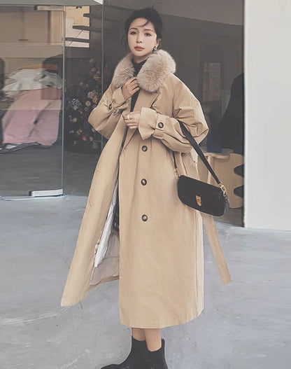 Duck Down Thickened Windbreaker Winter Loose Mid-Length Women's Coat - Harmony Gallery