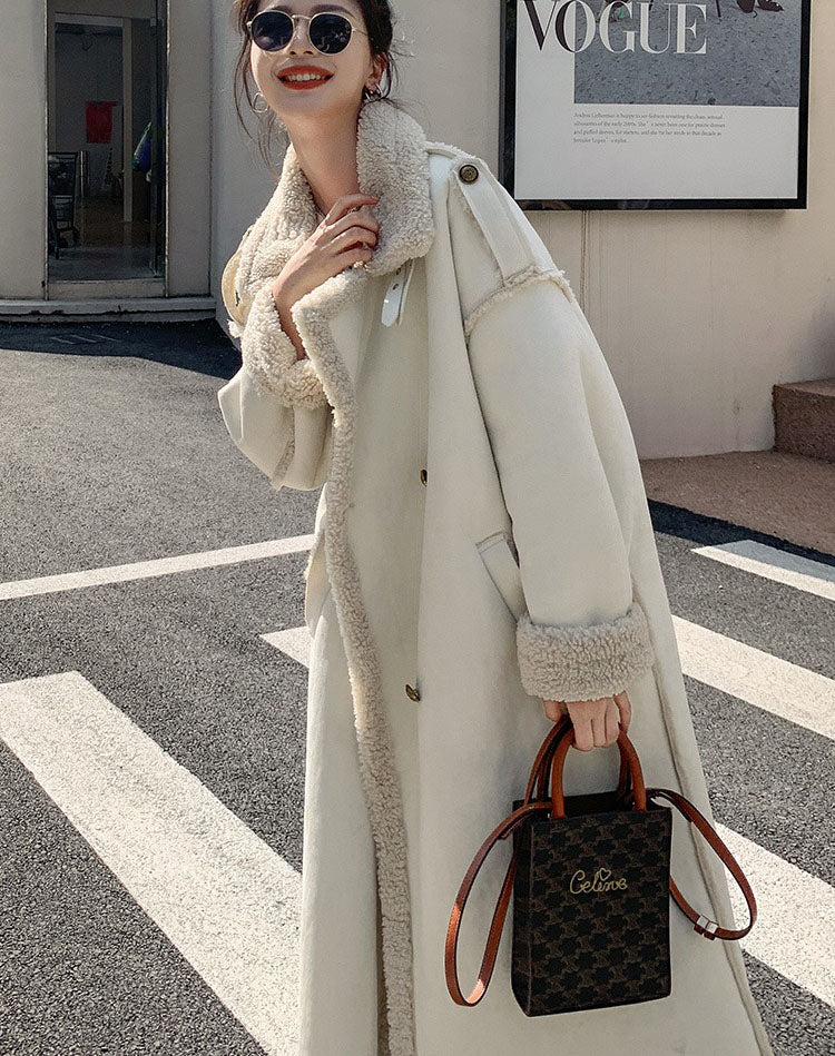 Lamb Wool Hot High-End Velvet Thickened Cotton Women's Coat - Harmony Gallery