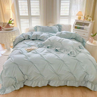 Nordic Light Luxury Princess Pure Cotton Celebrity Four-Piece Bed Set - Harmony Gallery