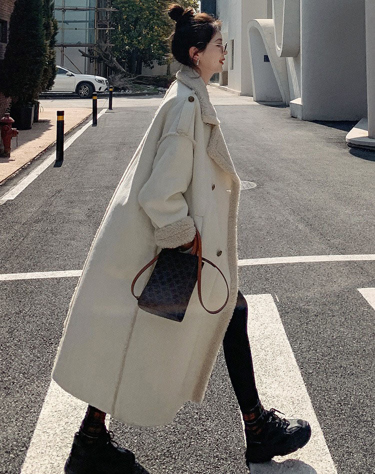 Lamb Wool Hot High-End Velvet Thickened Cotton Women's Coat - Harmony Gallery