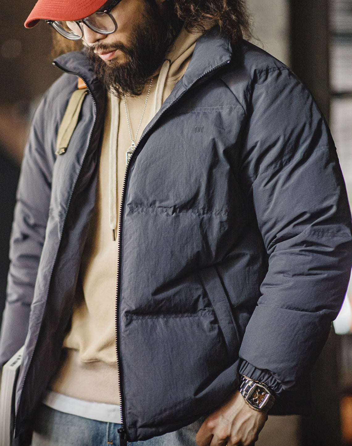 American Hoodless Waterproof 90 White Duck Down Warm Men's Jacket - Harmony Gallery