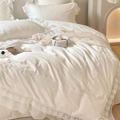 French Princess High-End Seven-Piece Pure Cotton Lace Bed Set - Harmony Gallery