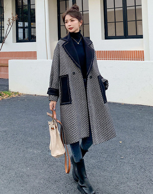 Duffle Winter High-End Thickened Hepburn Woolen Women's Coat - Harmony Gallery