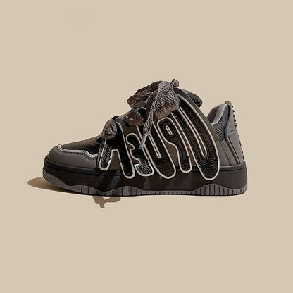 American Retro Skateboard Letters Street Sport Unisex Shoes - Harmony Gallery