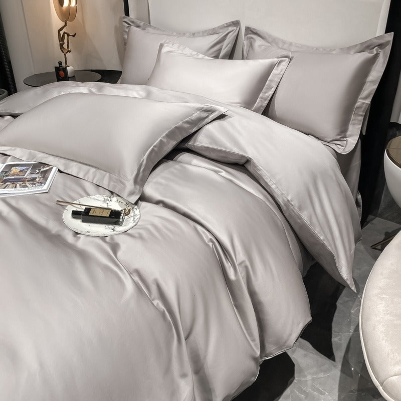 Light luxury Hotel Simple Double-Ply Pure Cotton Four-Piece Bed Set - Harmony Gallery
