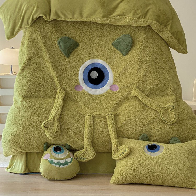 Disney Monsters University Big-Eyed Washed Cotton Four-Piece Bed Set - Harmony Gallery