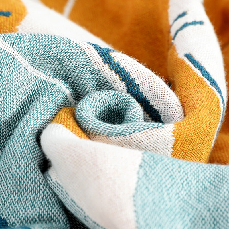 Six-layer Pure Cotton Summer Cool Ugly Cat Coverlet - Harmony Gallery