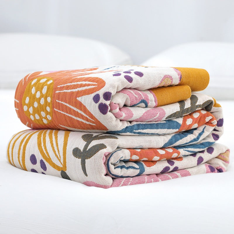 Pure Cotton Summer Thin Cool Air Conditioning Coverlet - Harmony Gallery