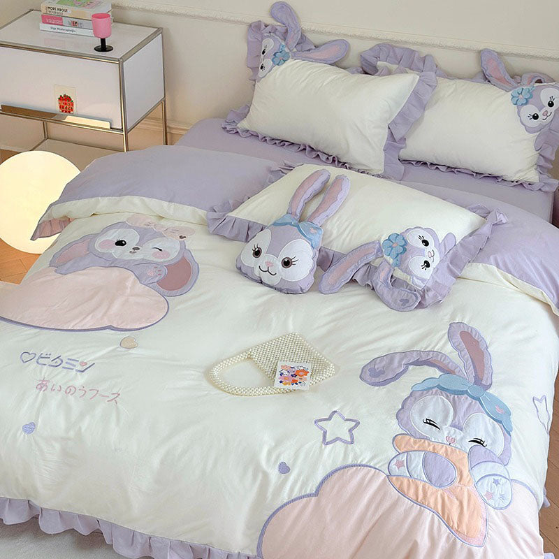 Disney Star Rabbit Four-piece Pure Cotton Cute Cartoon Bed Set - Harmony Gallery