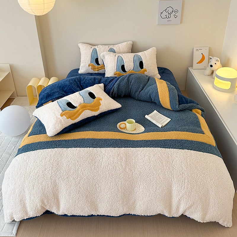 Disney Thickened Four-Piece velvet Fleece Winter Bed Set - Harmony Gallery