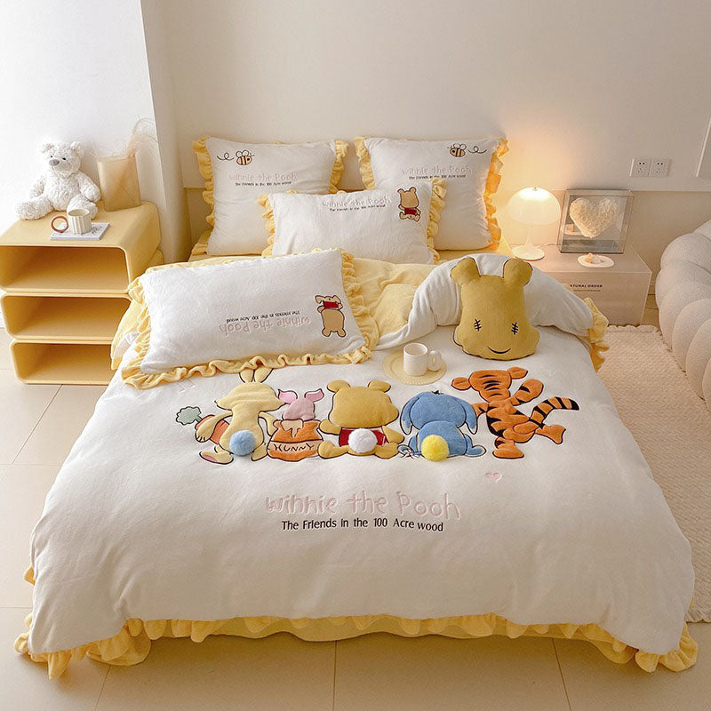 Disney Winnie The Pooh Cute Pure Cotton Four-Piece Bed Set - Harmony Gallery