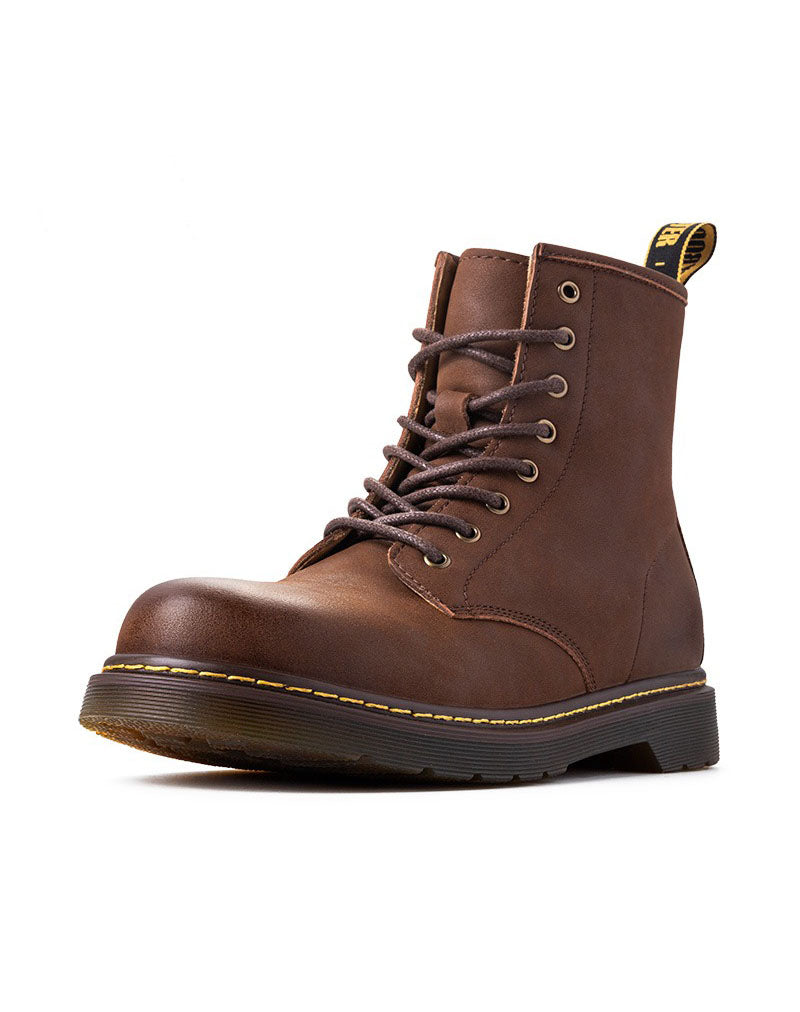 British Retro High-Top Leather motorcycle Versatile Martin Men's Boot - Harmony Gallery