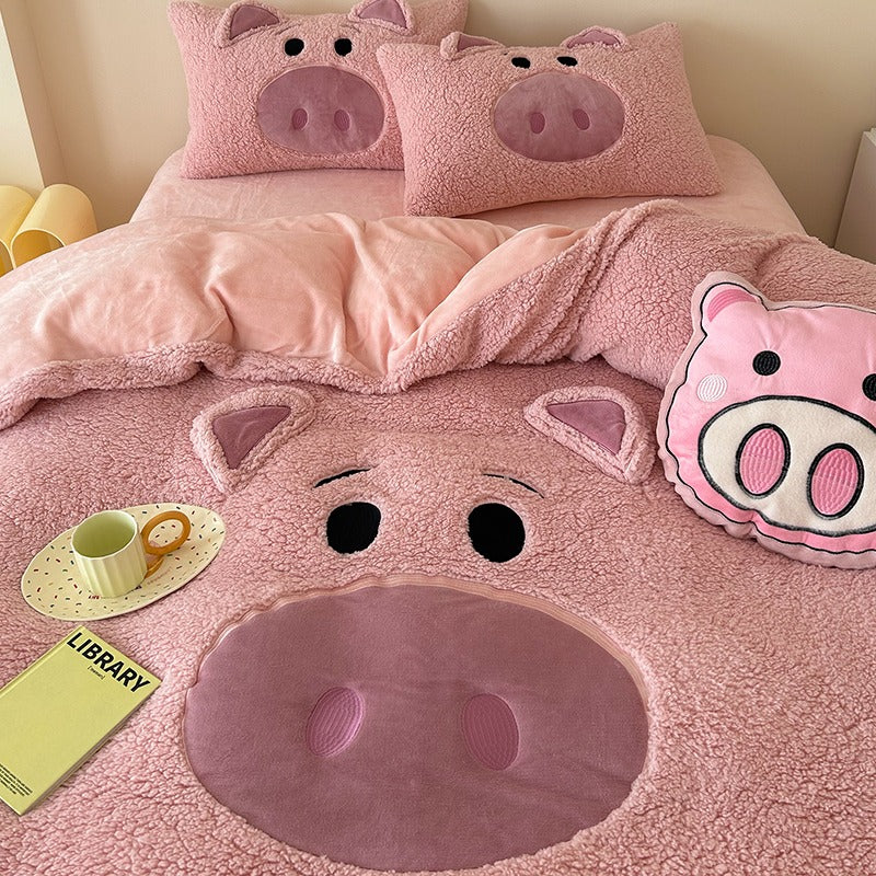 Disney Thickened Four-Piece velvet Fleece Winter Bed Set - Harmony Gallery