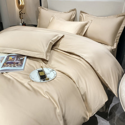 Light luxury Hotel Simple Double-Ply Pure Cotton Four-Piece Bed Set - Harmony Gallery